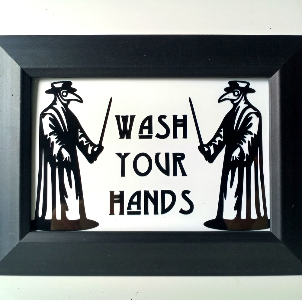 Plague Doctor Comedy Home Decor Restroon Washroom Bathroom Home Decor Accent Art - Picture 4 of 7